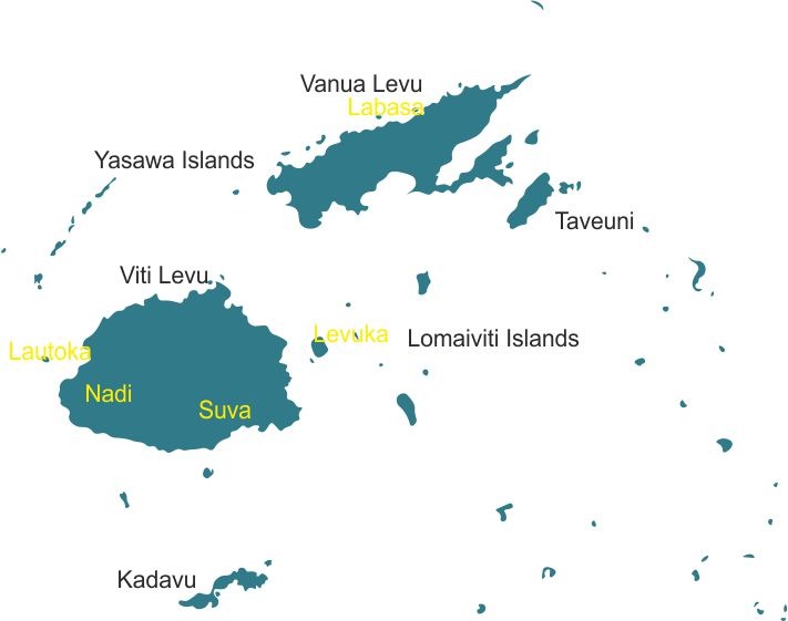Karte Fiji