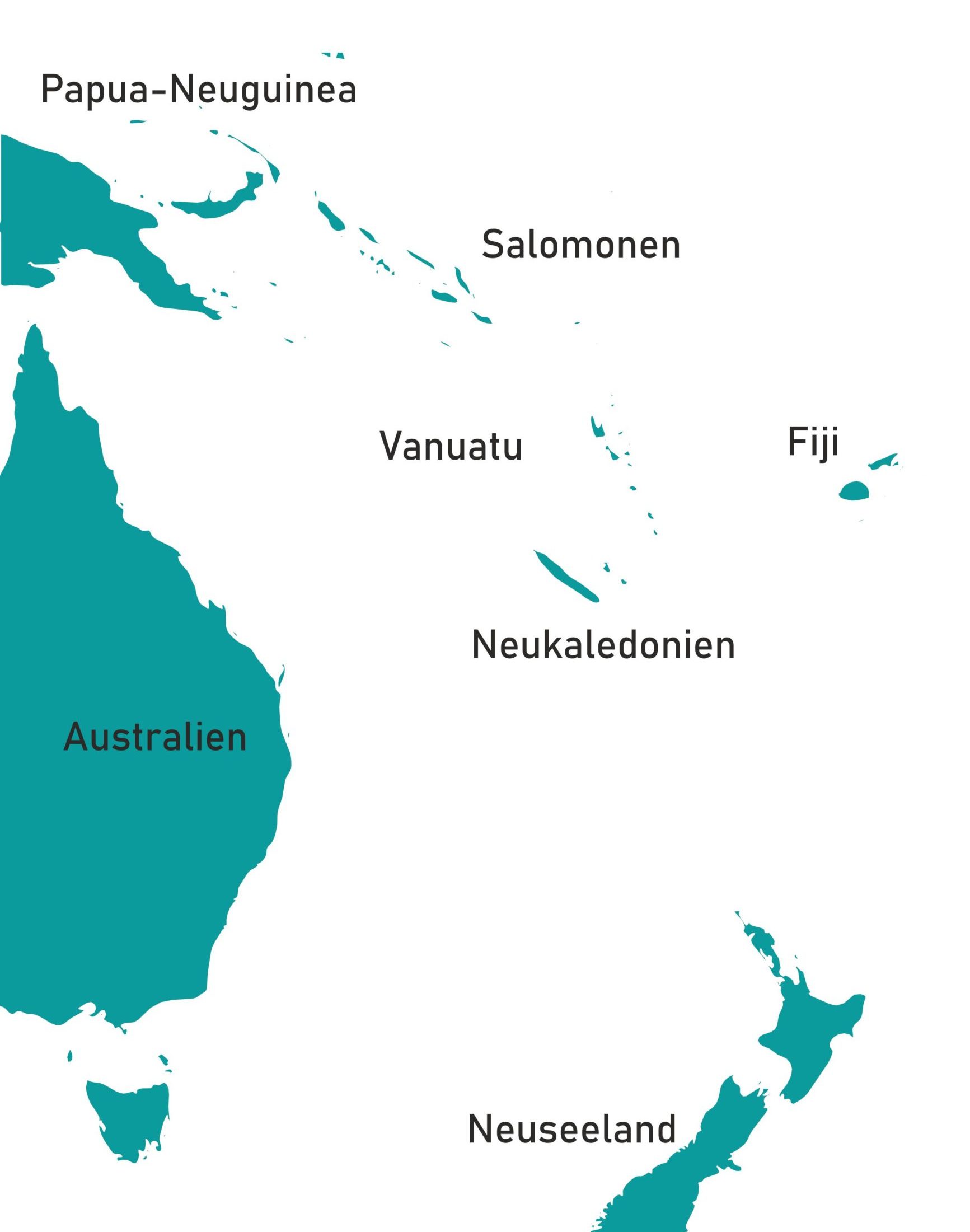 Karte Melanesien