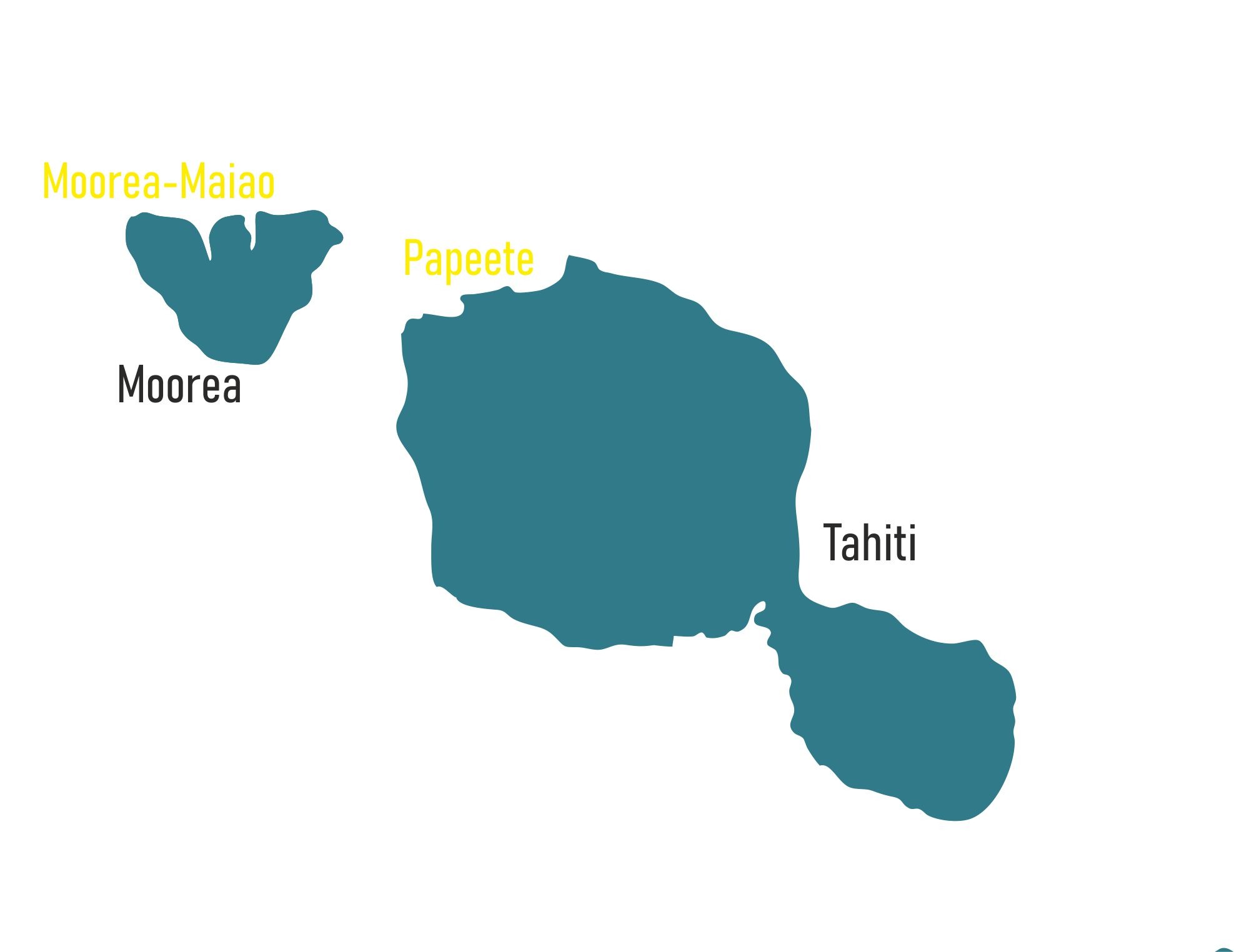 Karte Tahiti Moorea